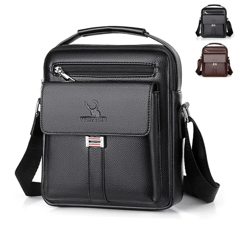 Leather Work Bag Men - Wysokiej jakości męska torba na ramię
