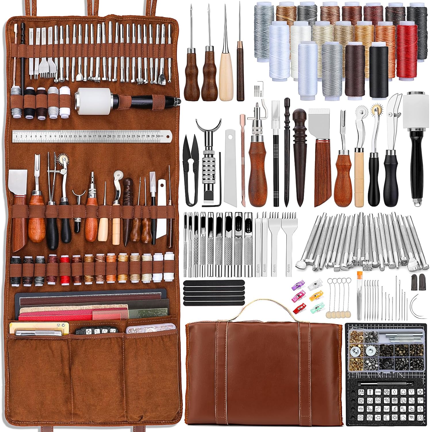 Leather Working - Zestaw narzędzi do obróbki skóry, narzędzia