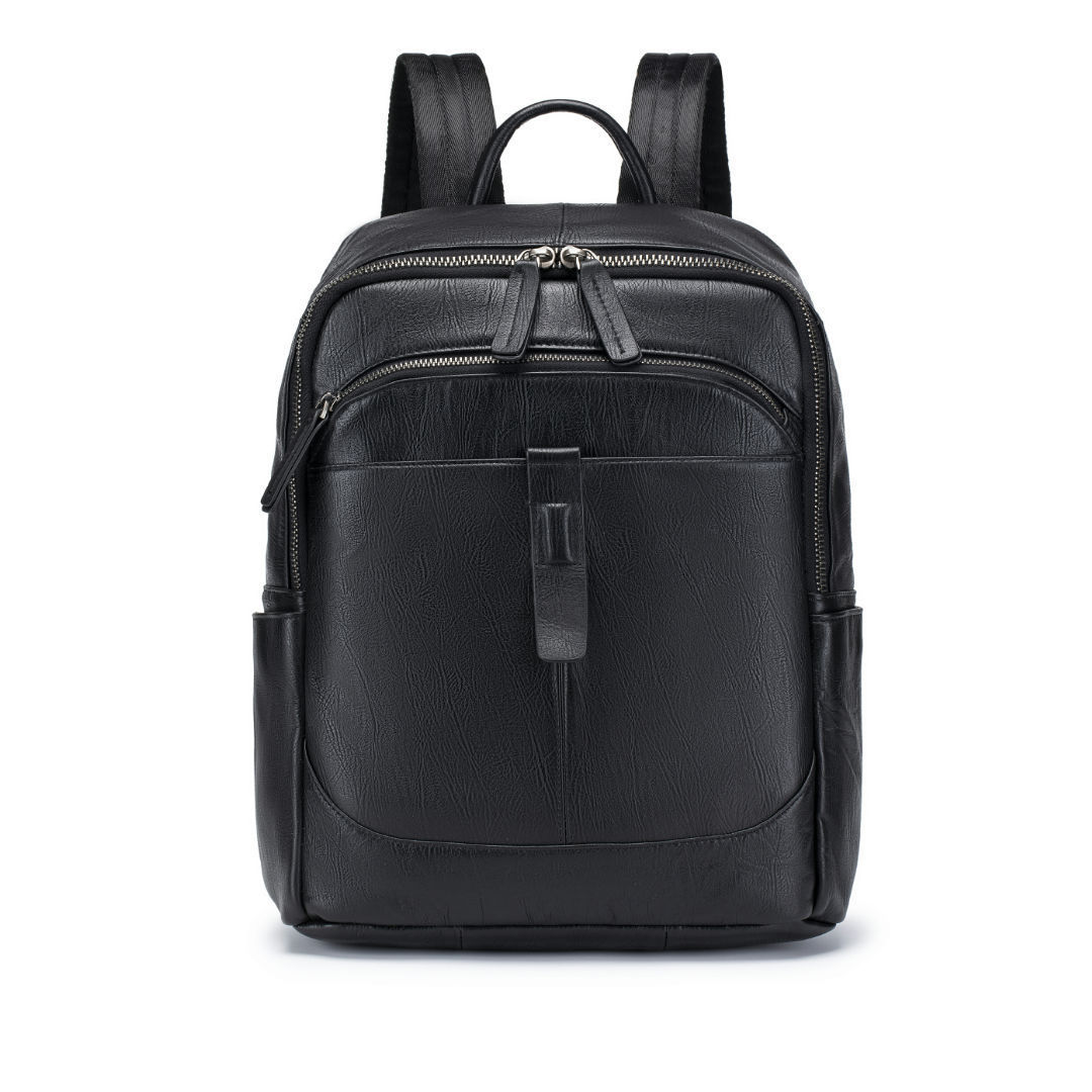Leather Work Rucksack Mens - Czarny plecak męski z prawdziwej skóry,