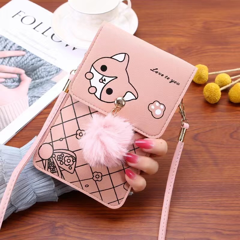 Leatherwork Drawing - Urocza torebka na telefon z ekranem