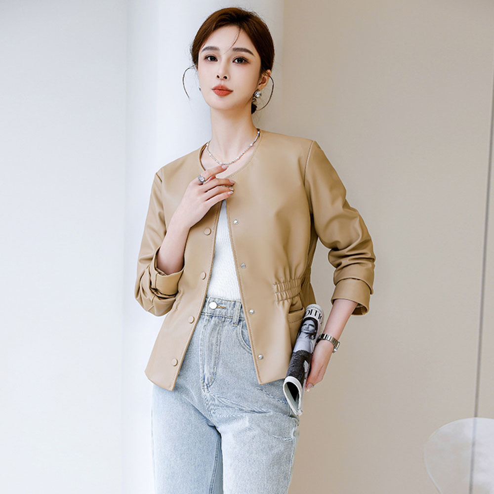 Biurowa kurtka ze sztucznej sk – Leather Work Jacket Women'S recenzja i cena