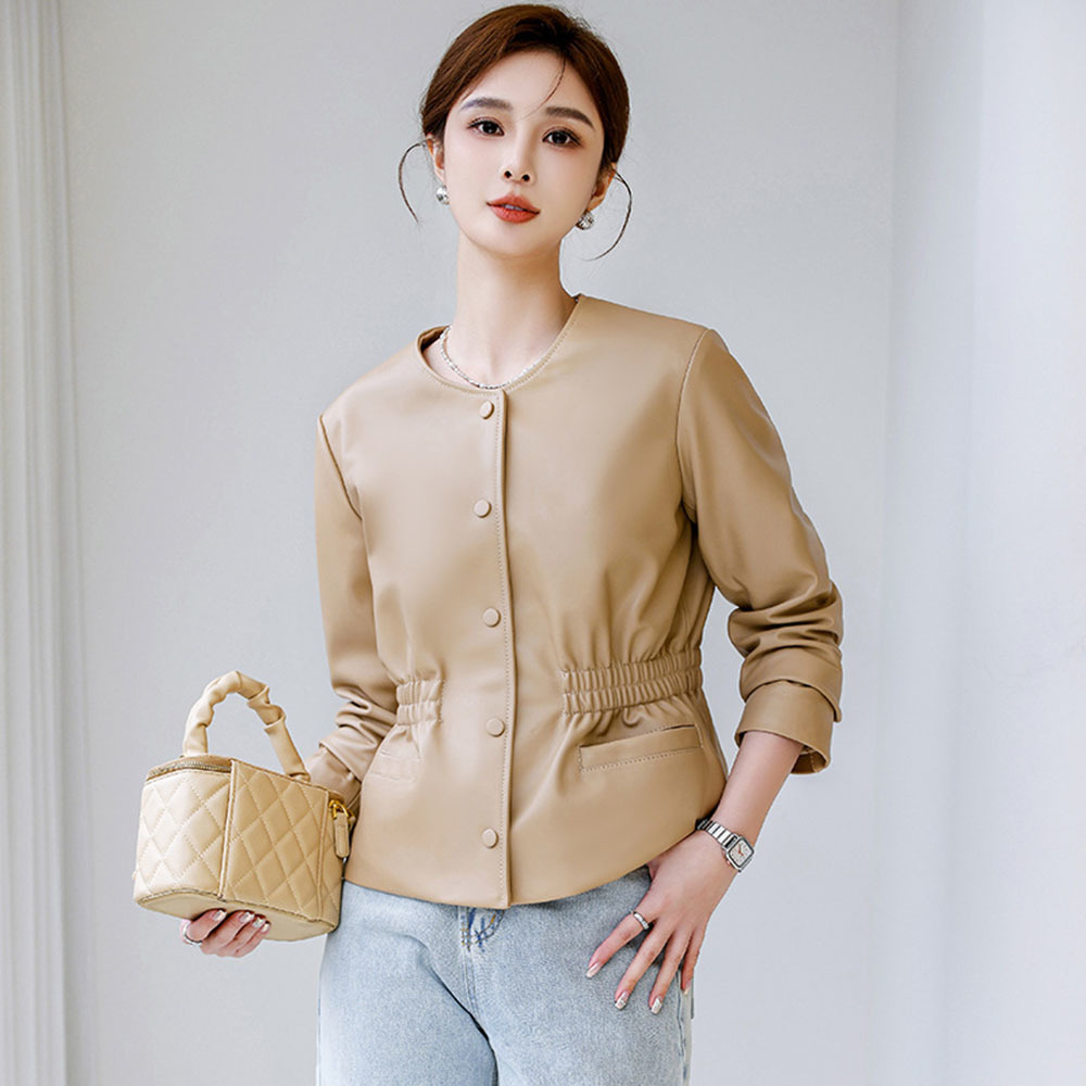 Biurowa kurtka ze sztucznej sk – Leather Work Jacket Women'S recenzja i cena