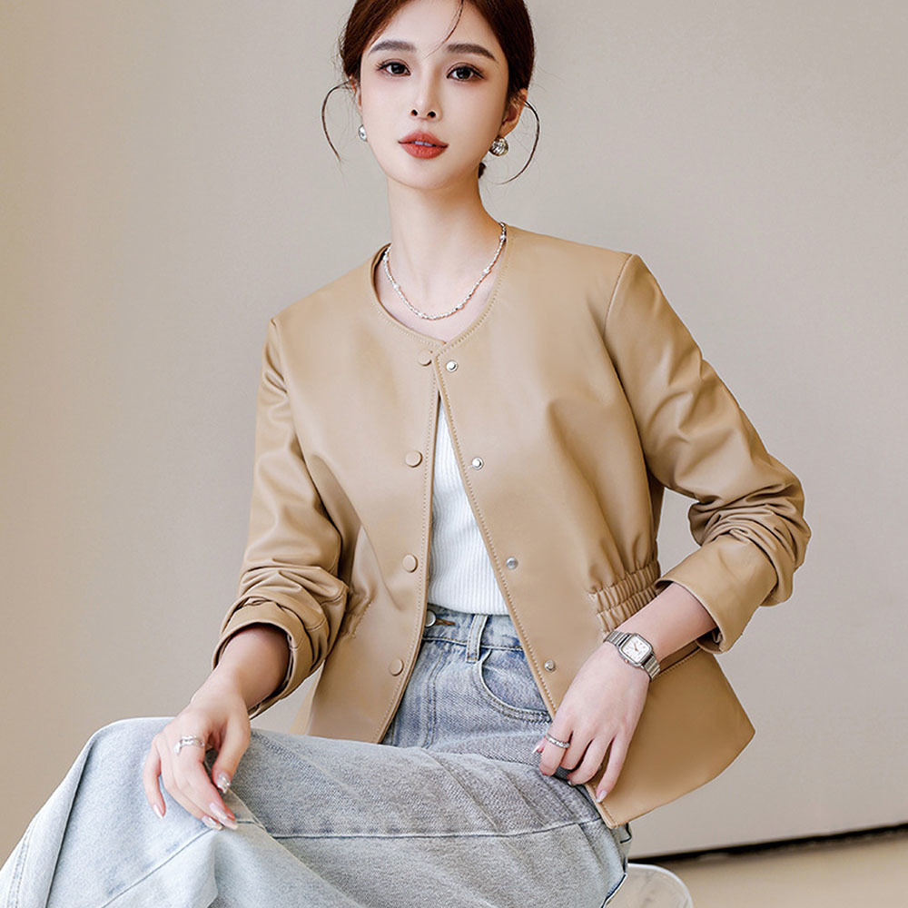 Biurowa kurtka ze sztucznej sk – Leather Work Jacket Women'S recenzja i cena