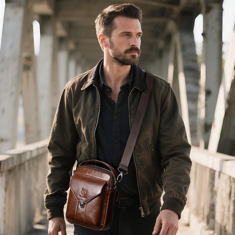 BULLCAPTAIN męska skórzana tor – Leather Work Bag Men recenzja i cena