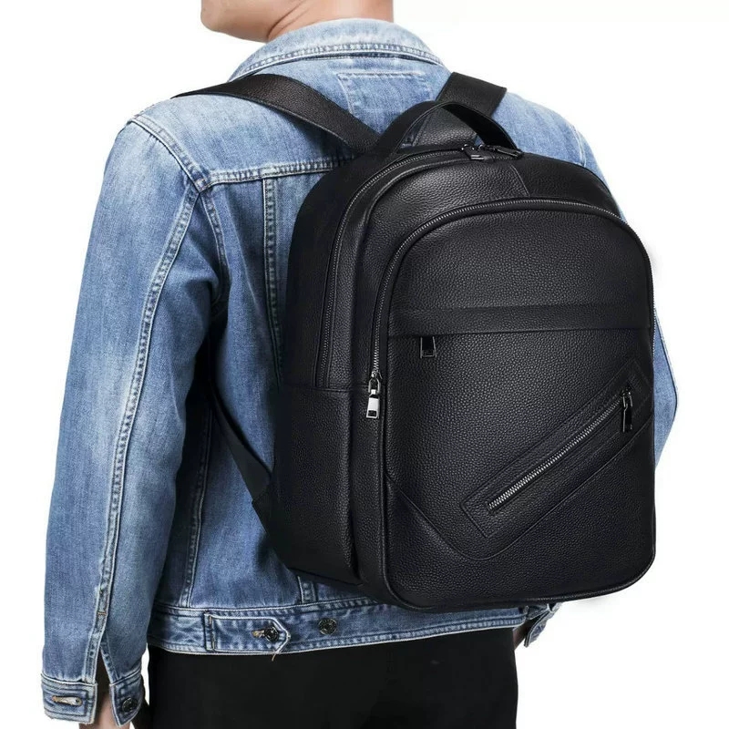 Czarny plecak na laptopa z pra – Leather Work Rucksack Mens recenzja i cena