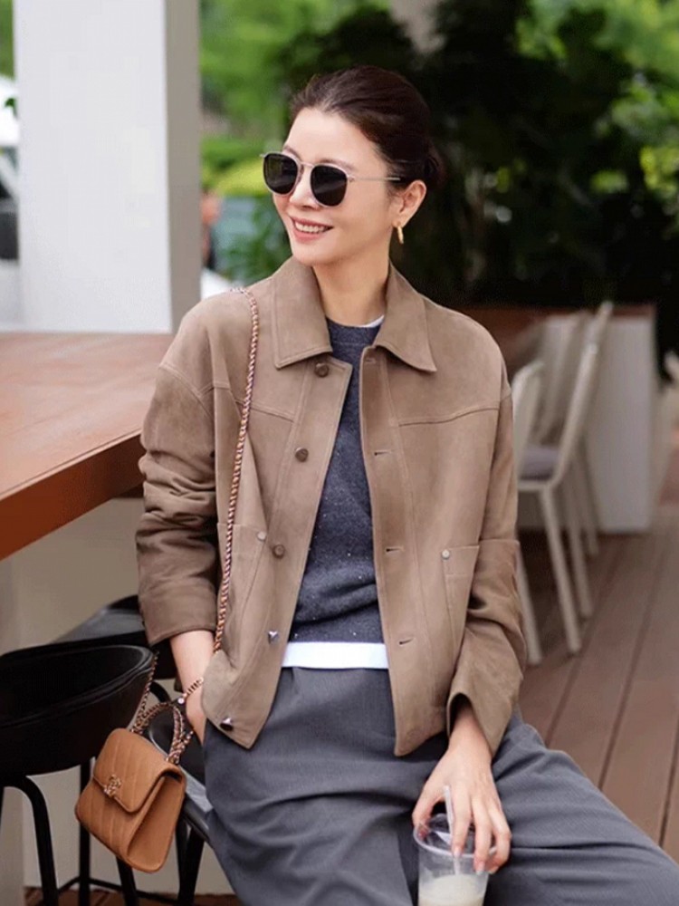 Wysokiej jakości damska kurtka – Leather Work Jacket Women'S recenzja i cena