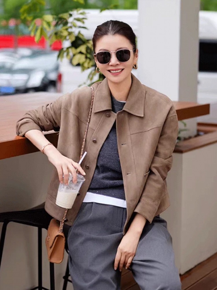 Wysokiej jakości damska kurtka – Leather Work Jacket Women'S recenzja i cena