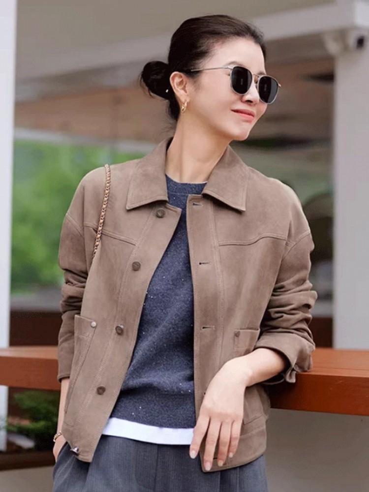 Wysokiej jakości damska kurtka – Leather Work Jacket Women'S recenzja i cena