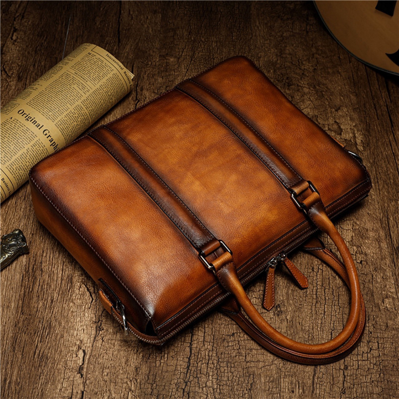 Teczka biznesowa YETTIES z naj – Leather Work Bag Men recenzja i cena
