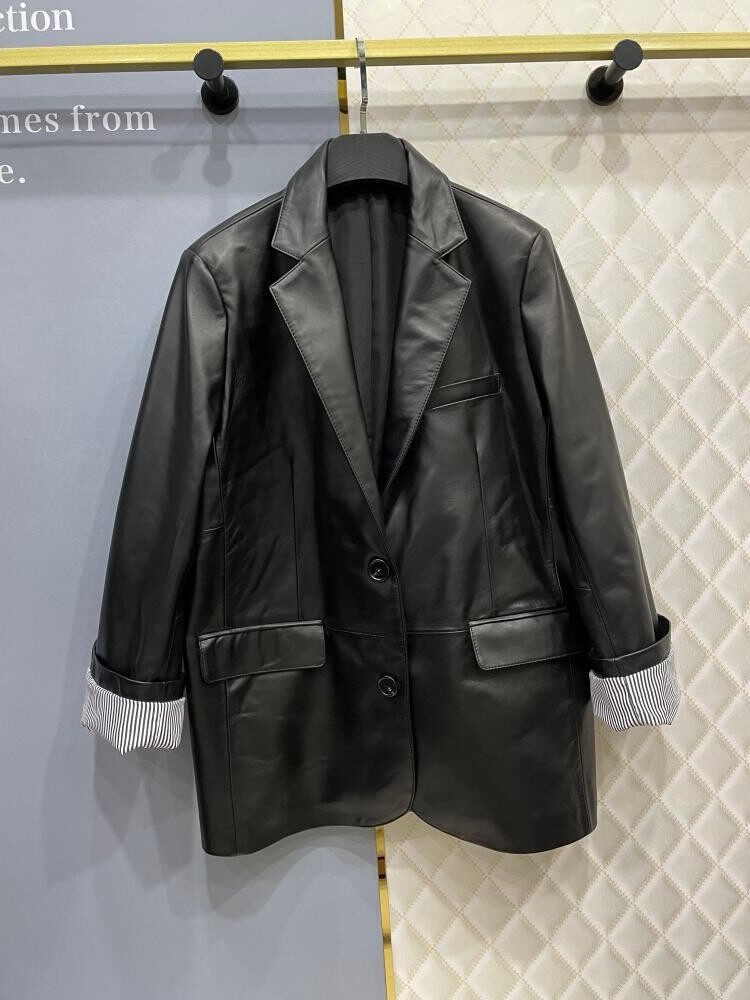 Damska marynarka ze skóry owcz – Leather Work Jacket Women'S recenzja i cena