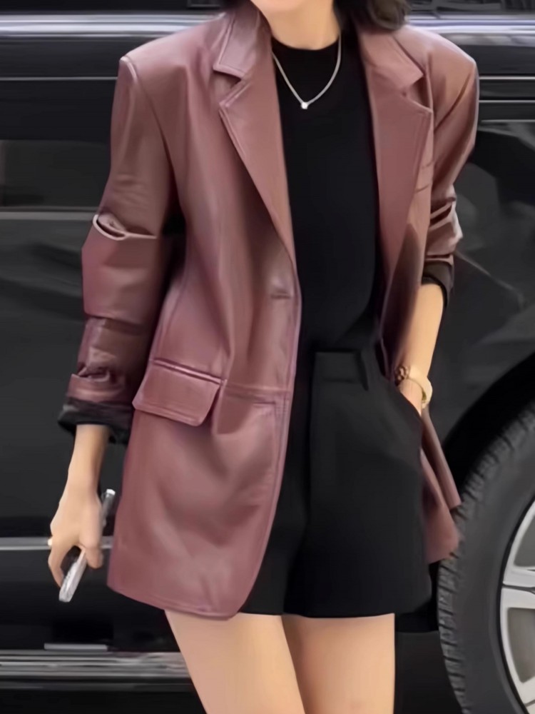 Jesienna damska marynarka do b – Leather Work Jacket Women'S recenzja i cena