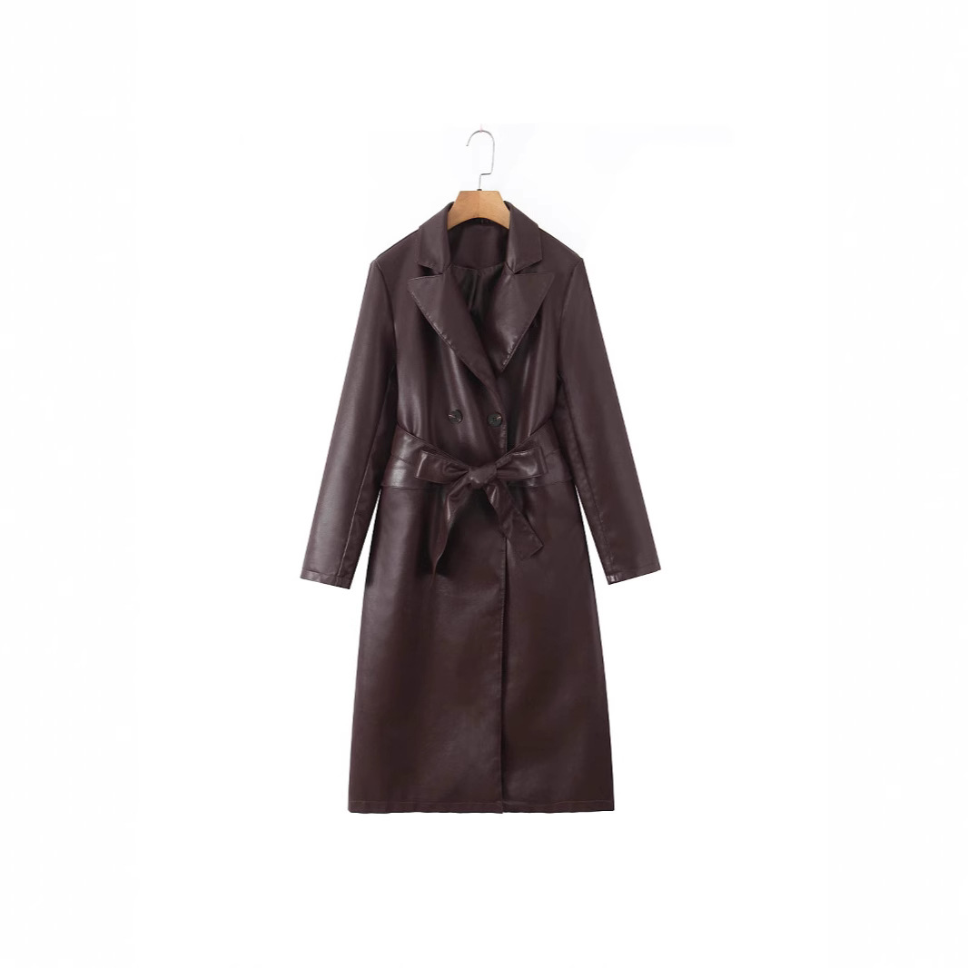 Damski trencz ze sztucznej skó – Leather Work Jacket Women'S recenzja i cena
