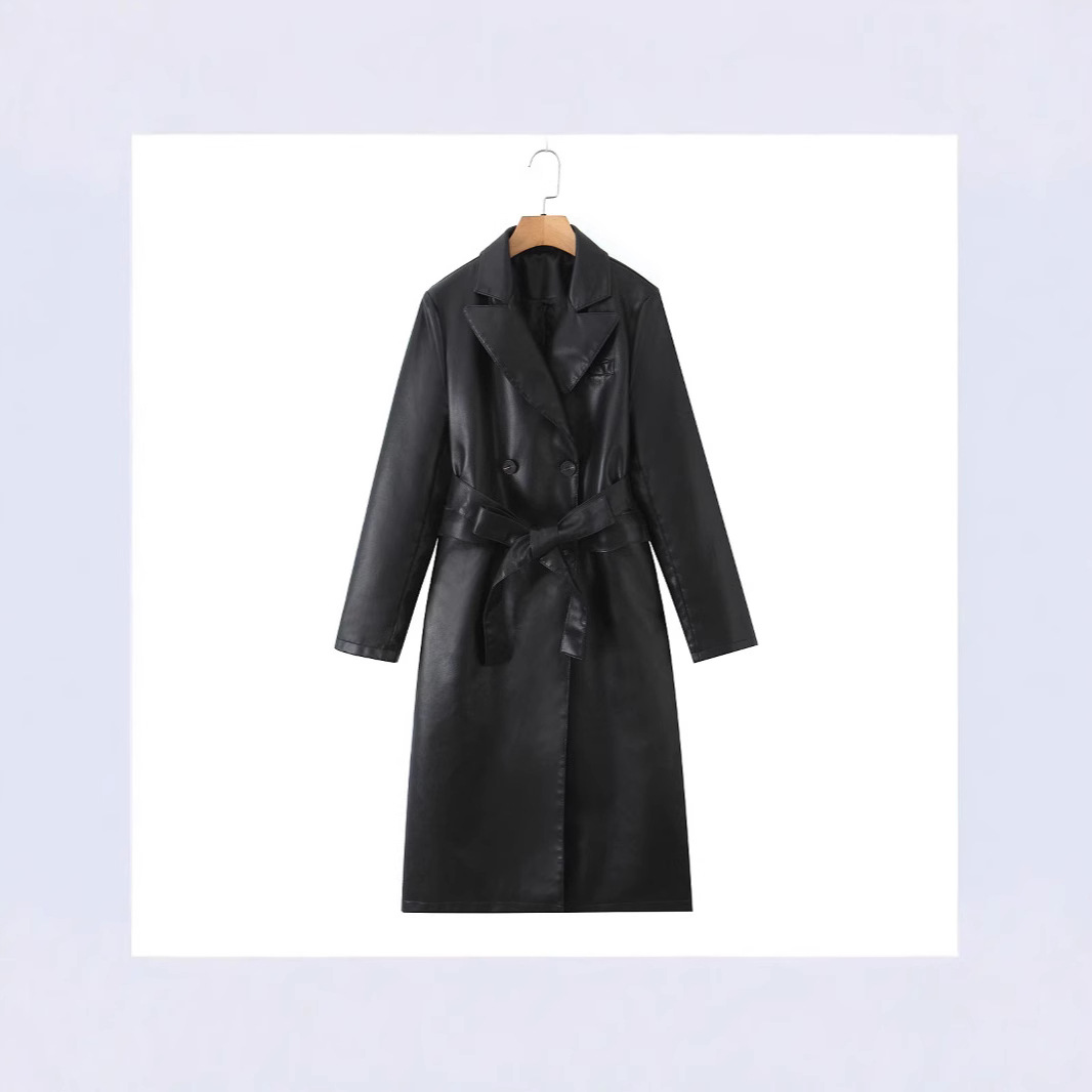 Damski trencz ze sztucznej skó – Leather Work Jacket Women'S recenzja i cena