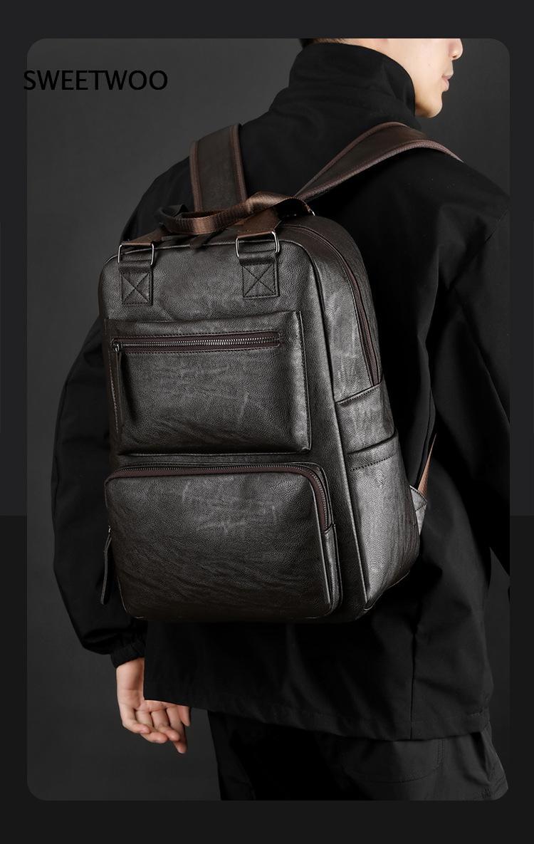 Męski plecak na laptopa z imit – Leather Work Rucksack Mens recenzja i cena