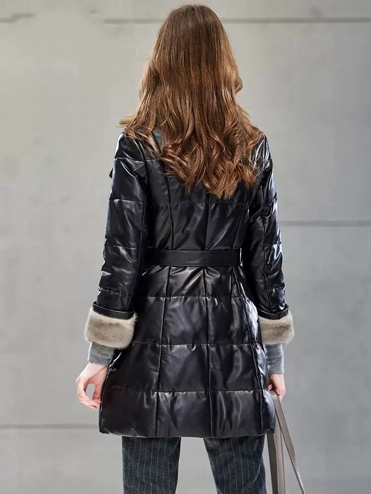 Elegancka damska kurtka puchow – Leather Work Jacket Women'S recenzja i cena