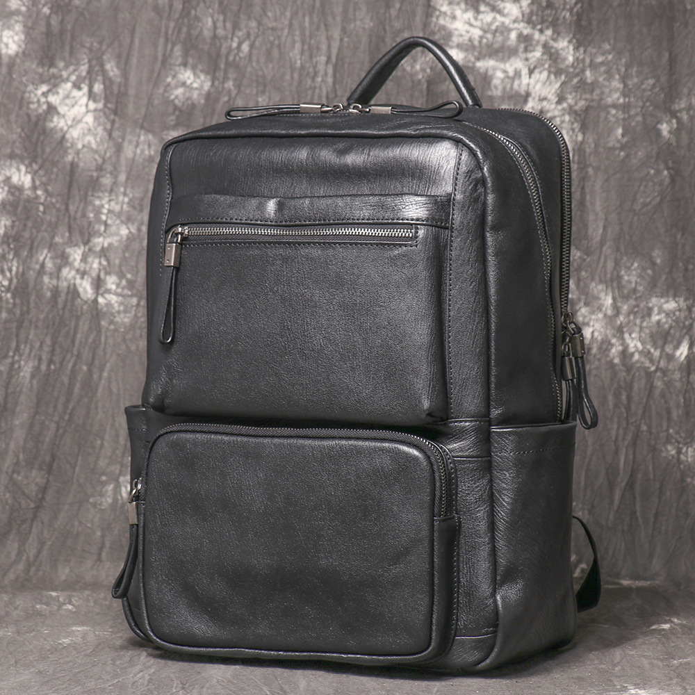 Czarny plecak męski z prawdziw – Leather Work Rucksack Mens recenzja i cena