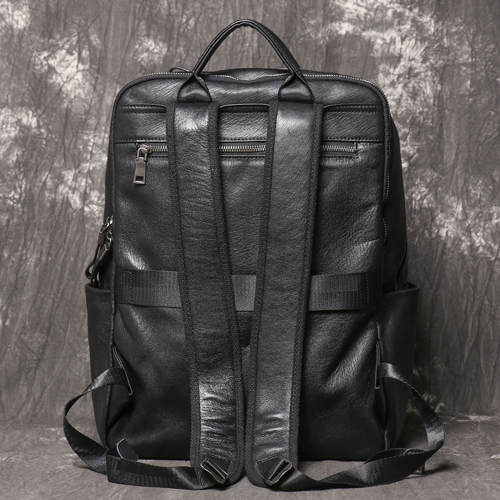 Czarny plecak męski z prawdziw – Leather Work Rucksack Mens recenzja i cena