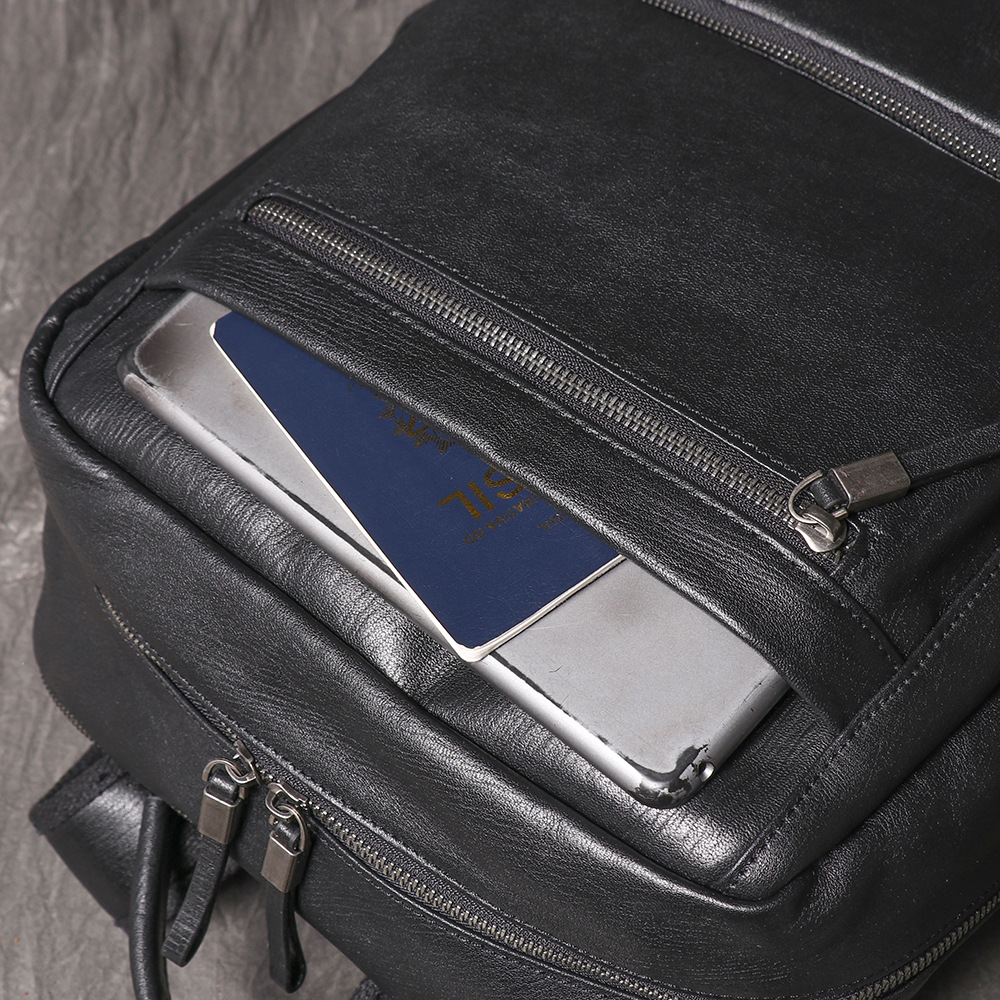 Czarny plecak męski z prawdziw – Leather Work Rucksack Mens recenzja i cena