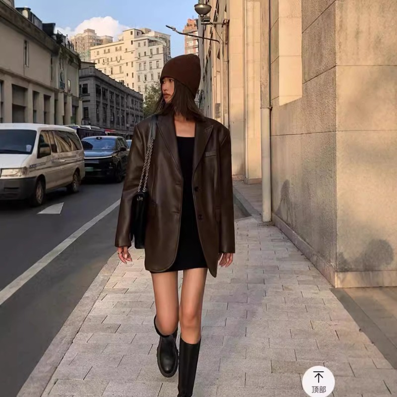 Damska kurtka biznesowa ze skó – Leather Work Jacket Women'S recenzja i cena