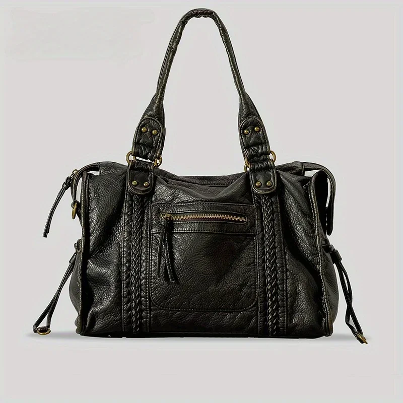 Moda damska Vintage sprana mię – Leatherwork Rivets recenzja i cena