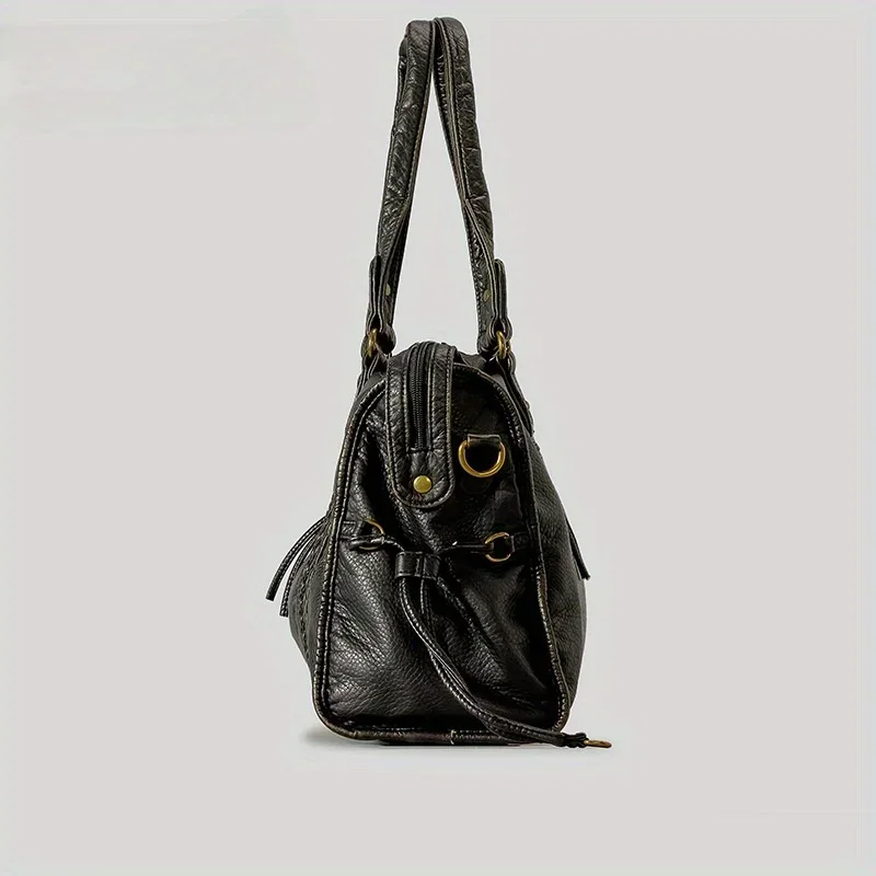 Moda damska Vintage sprana mię – Leatherwork Rivets recenzja i cena