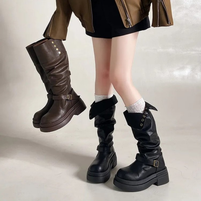 Botki damskie do kolan w stylu – Leatherwork Rivets recenzja i cena
