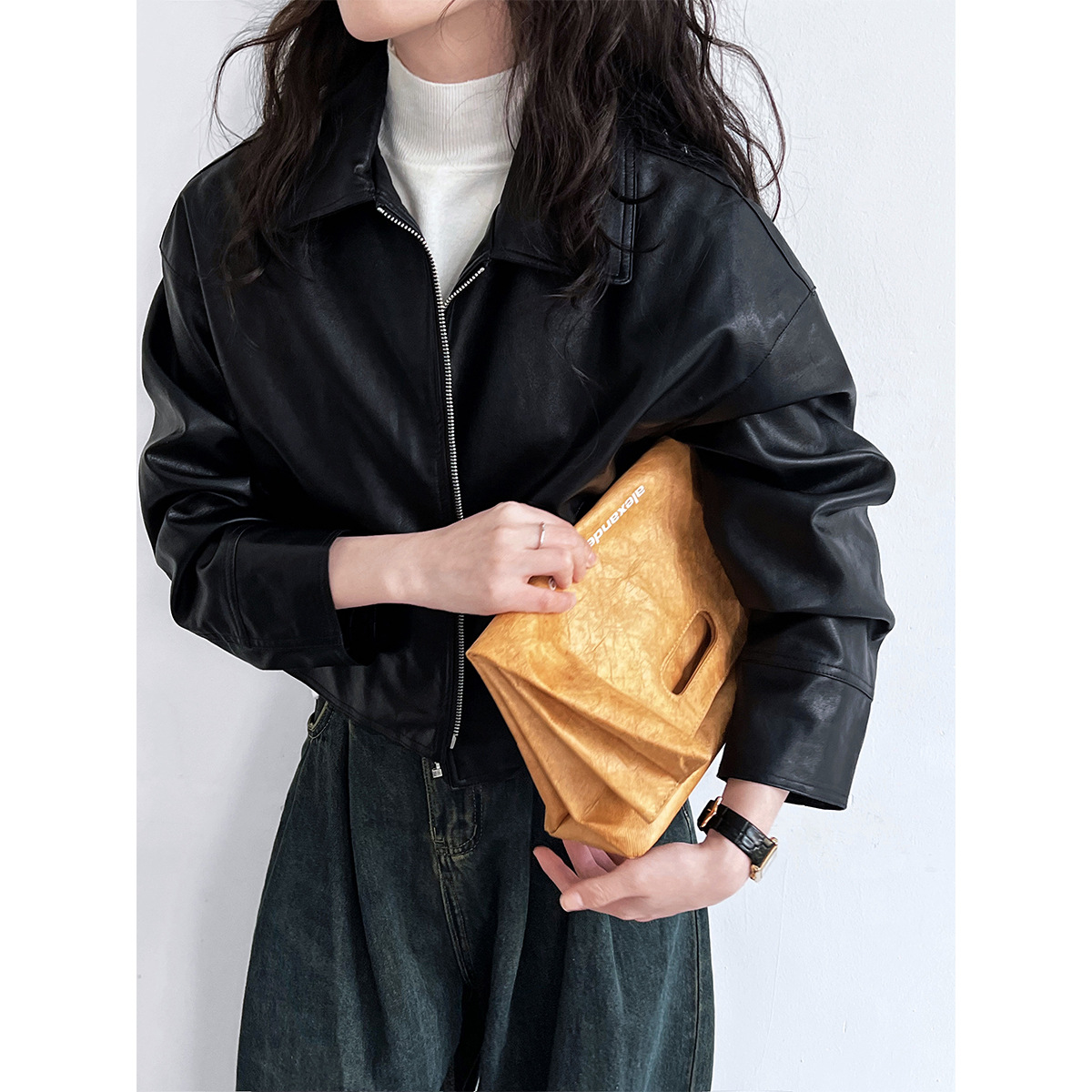Damskie płaszcze, kurtki ze sz – Leather Work Jacket Women'S recenzja i cena