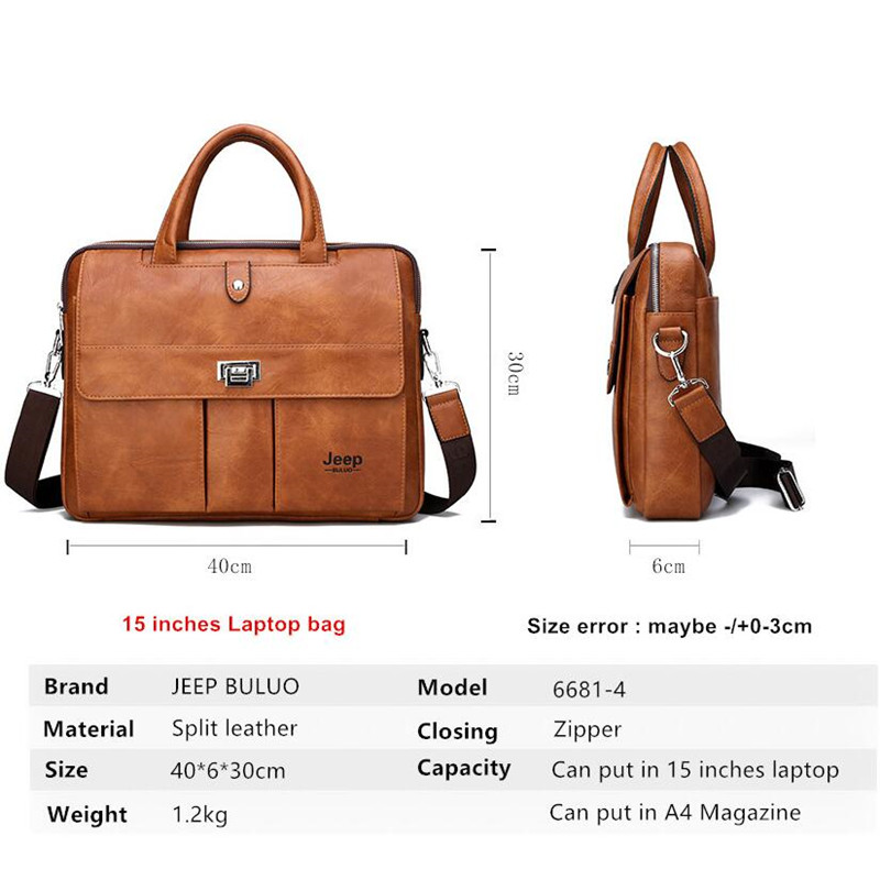 Torba męska Jeep Buluo ze skór – Leather Work Bag Men recenzja i cena