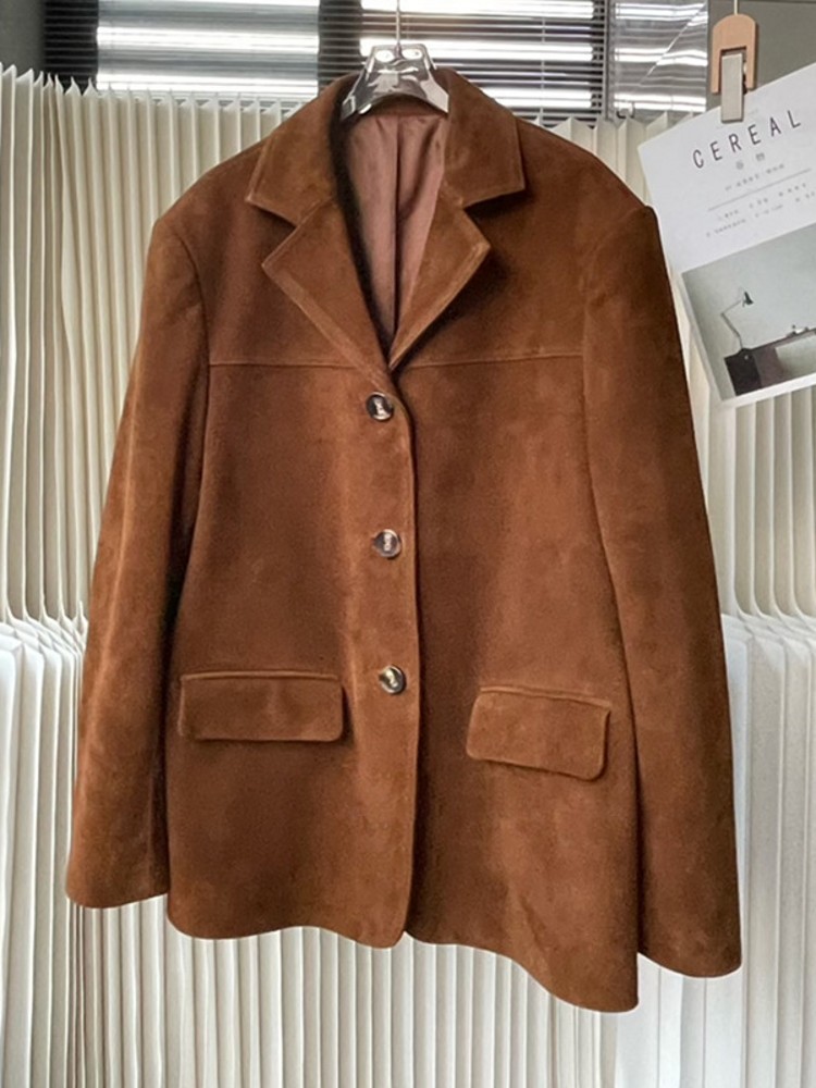 Vintage Autumn Women Real Shee – Leather Work Jacket Women'S recenzja i cena