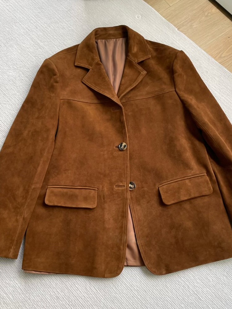 Vintage Autumn Women Real Shee – Leather Work Jacket Women'S recenzja i cena